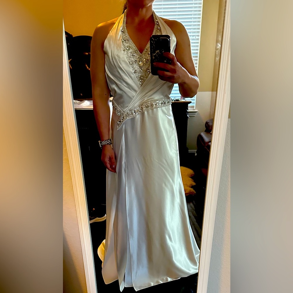White formal gown
